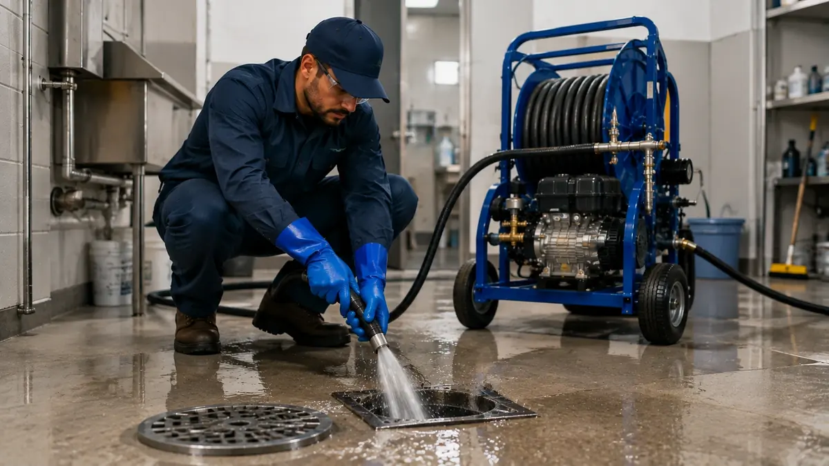 Floor Drain Hydro Jet Cleaning in Penngrove