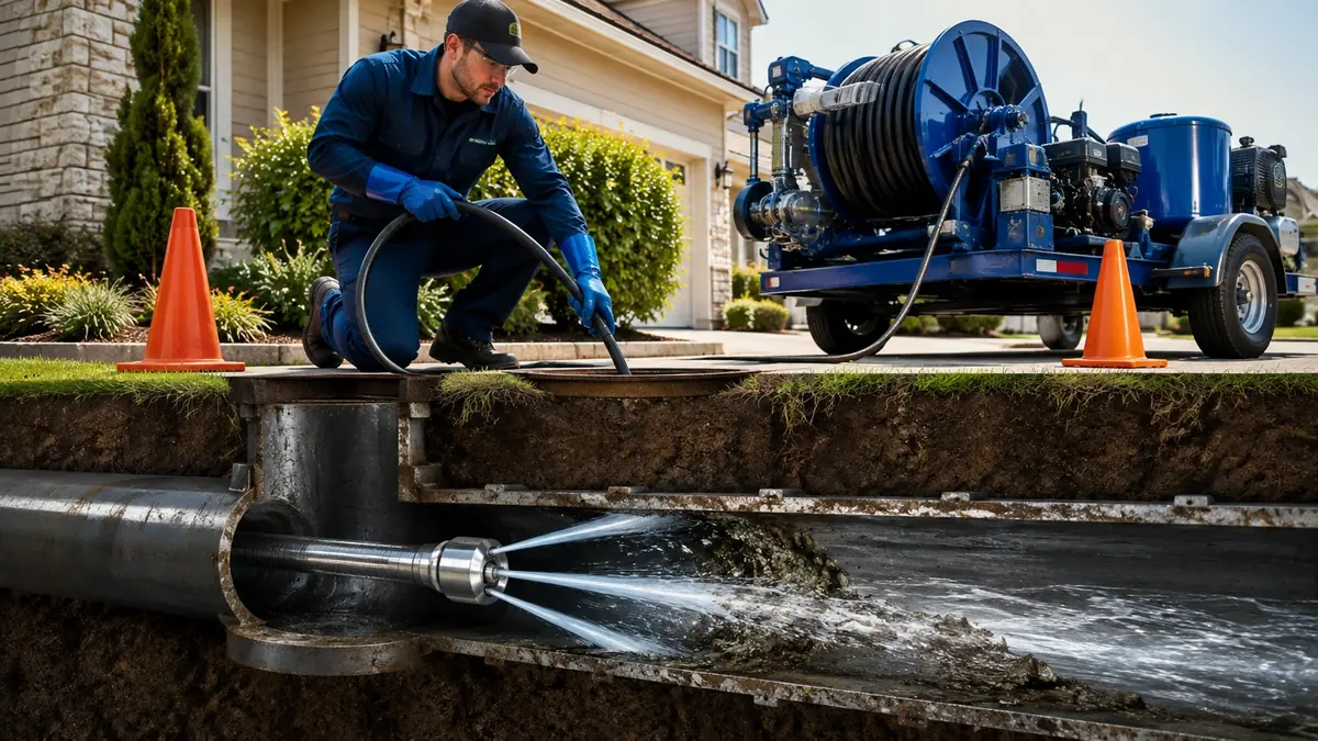 Main Sewer Line Hydro Jet Cleaning in Penngrove