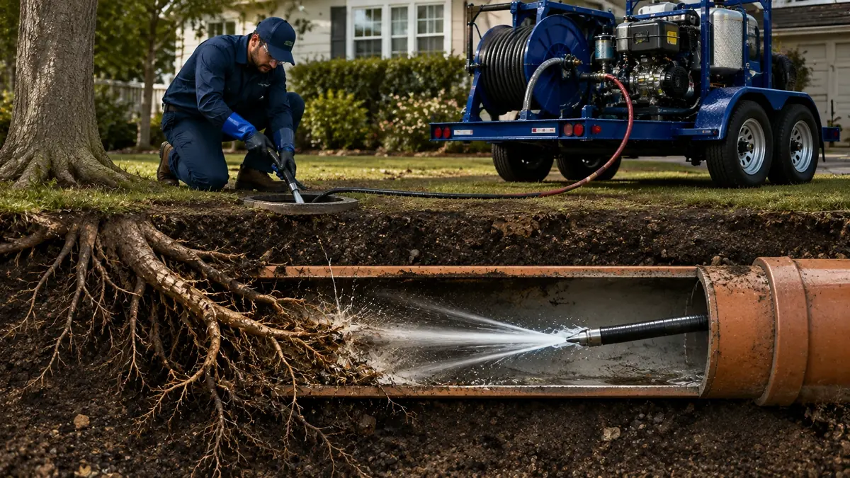 Tree Root Removal with Hydro Jetting in Penngrove
